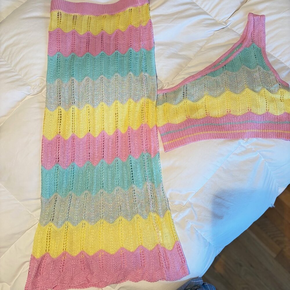 Pastel Crochet 2 Piece Set